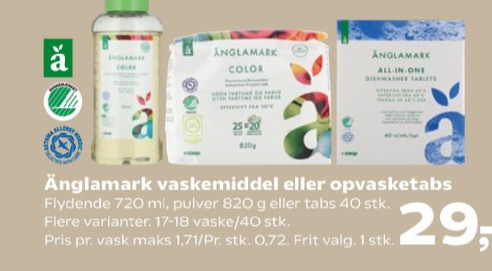 Änglamark, Maskinopvask-tabs