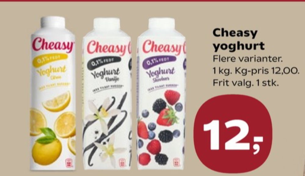 Cheasy, Vanilje Yoghurt 