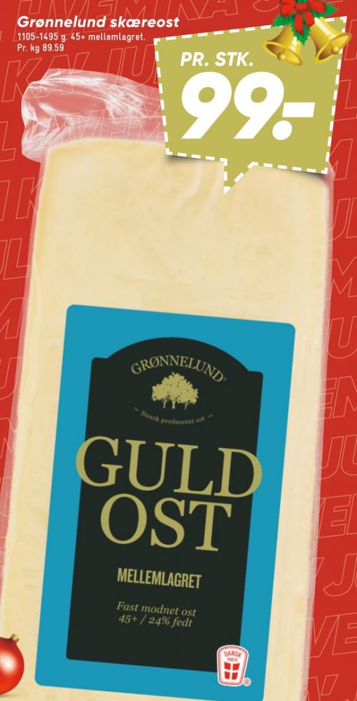 Grønnelund, Skæreost Guld Mellemlagret