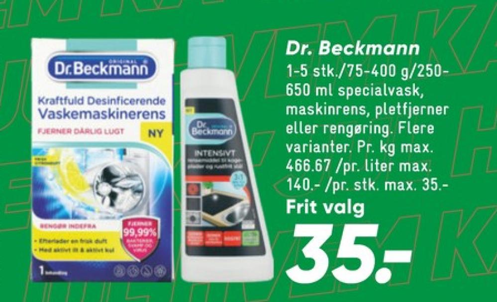 Dr Beckmann, Misfarvningsklude