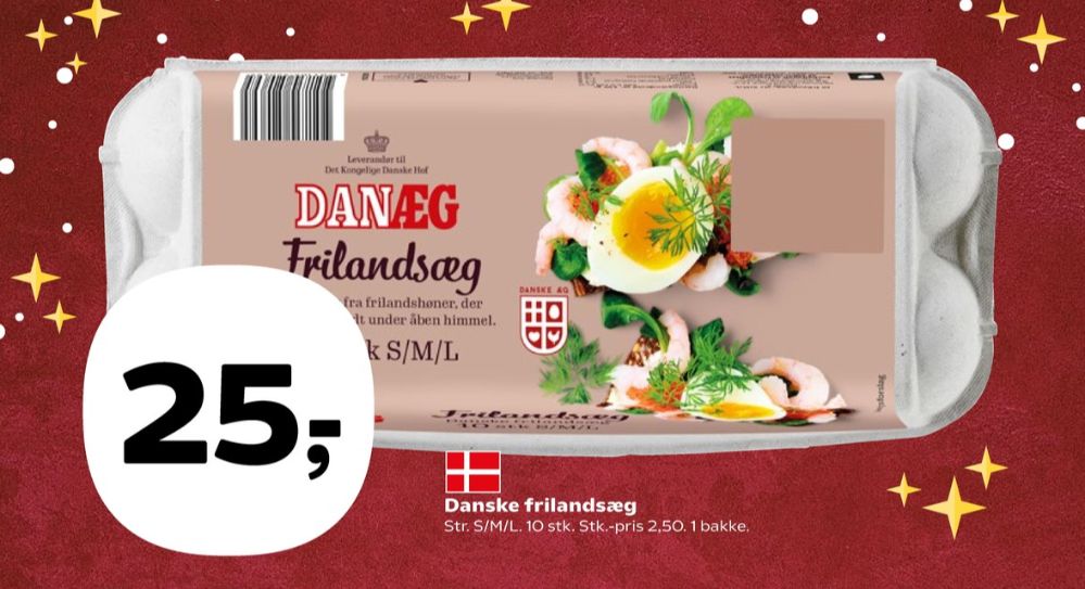 Danæg, Frilandsæg S/M/L