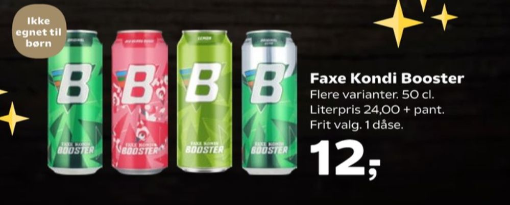 Faxe Kondi Booster Red Berry Boost, Energidrik