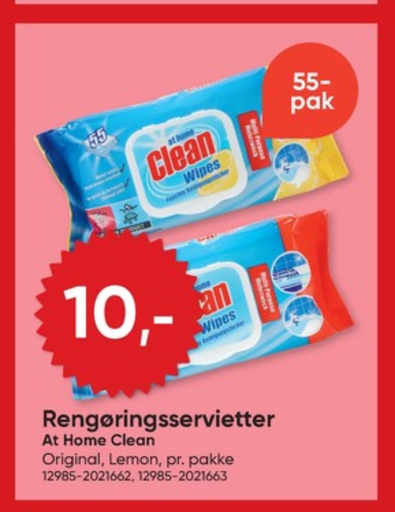 at home CLEAN, Wipes
