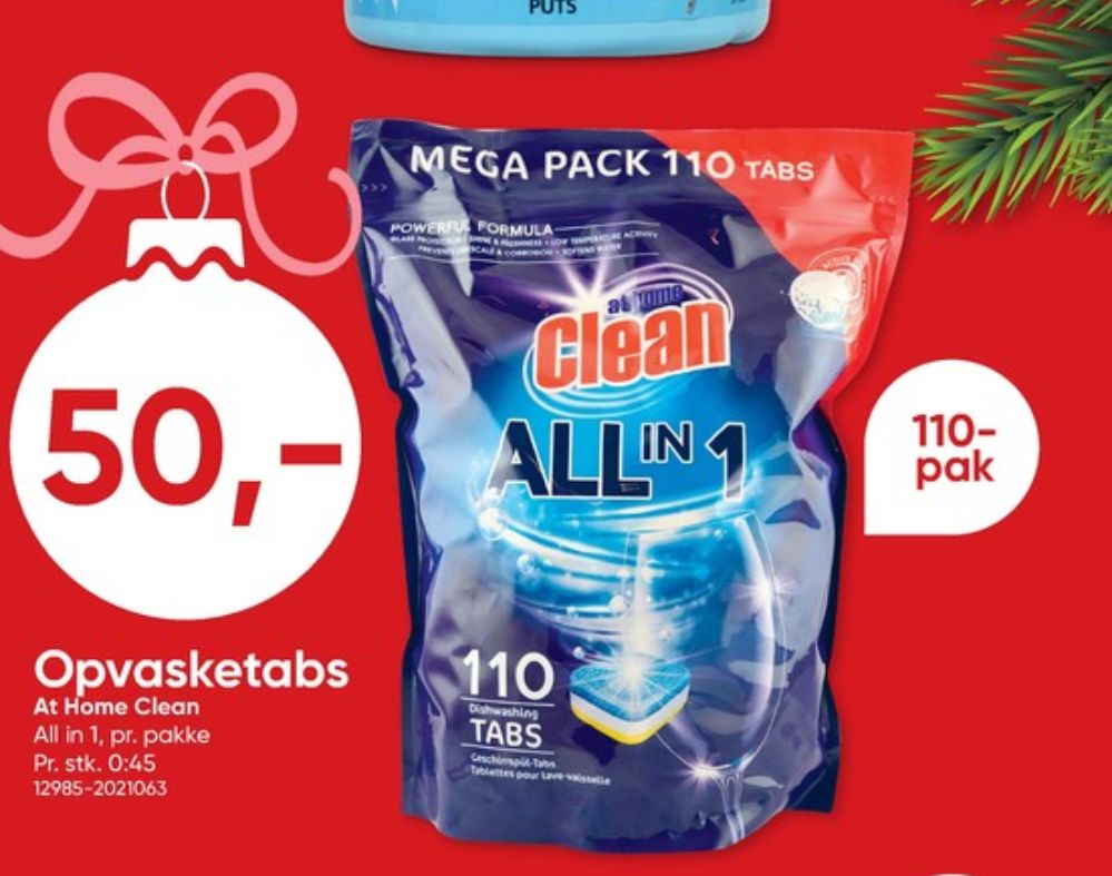 at home CLEAN, Maskinopvask-tabs