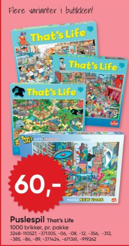 That´s Life, Puslespil