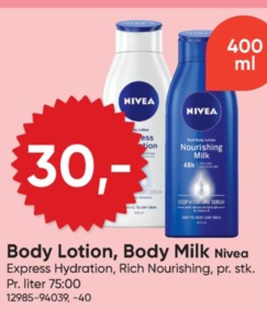 Nivea, Bodymilk