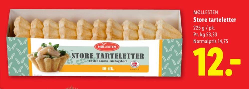 Møllesten, Tarteletter