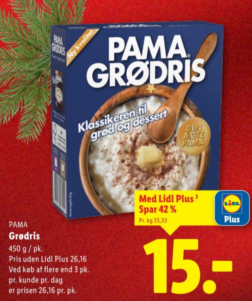 Pama, Grødris