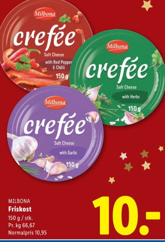 Milbona, Flødeost Garlic