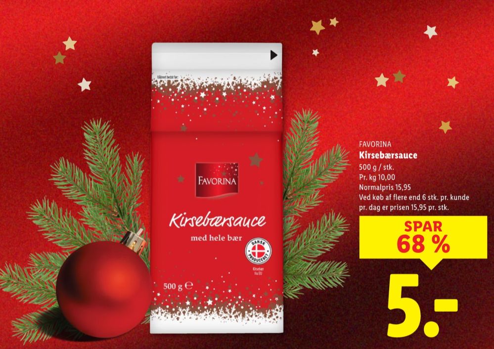 Favorina, Kirsebærsauce