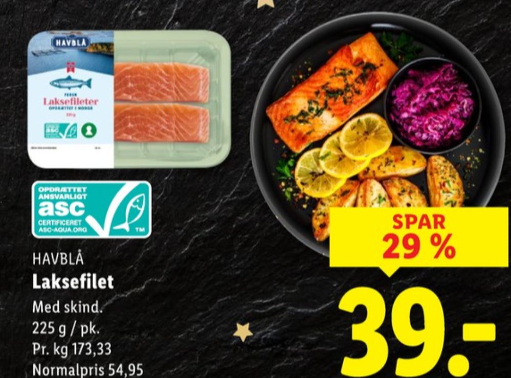Havblå, Laksefilet