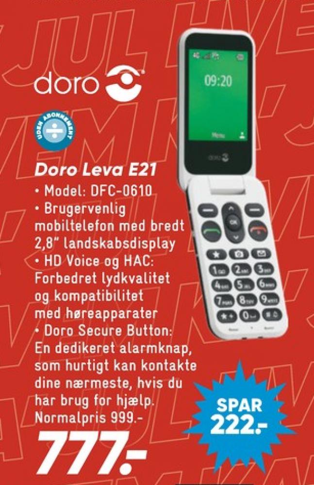 Doro Leva E21, Mobiltelefon