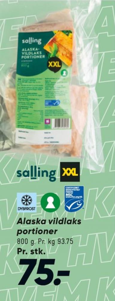 Salling, Lakseportioner