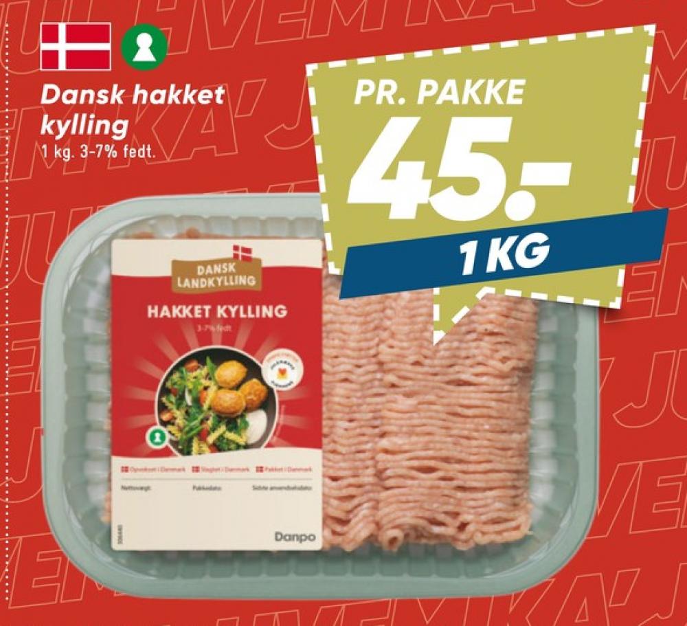 Dansk Landkylling, Hakket kylling 3-7%