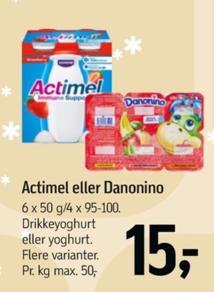 Danone Danonino, Jordbær, Banan & Abrikos yoghurt
