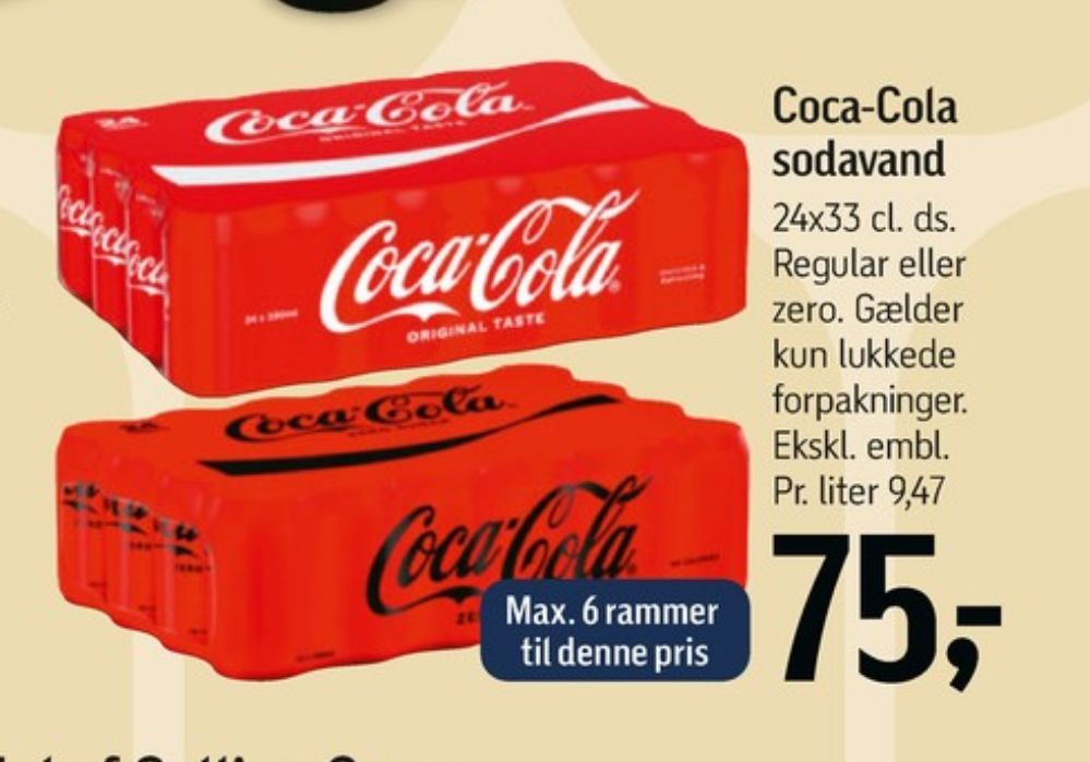 Coca Cola Zero, Cola 24 pk.