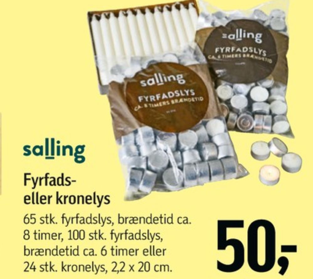 Salling, Fyrfadslys