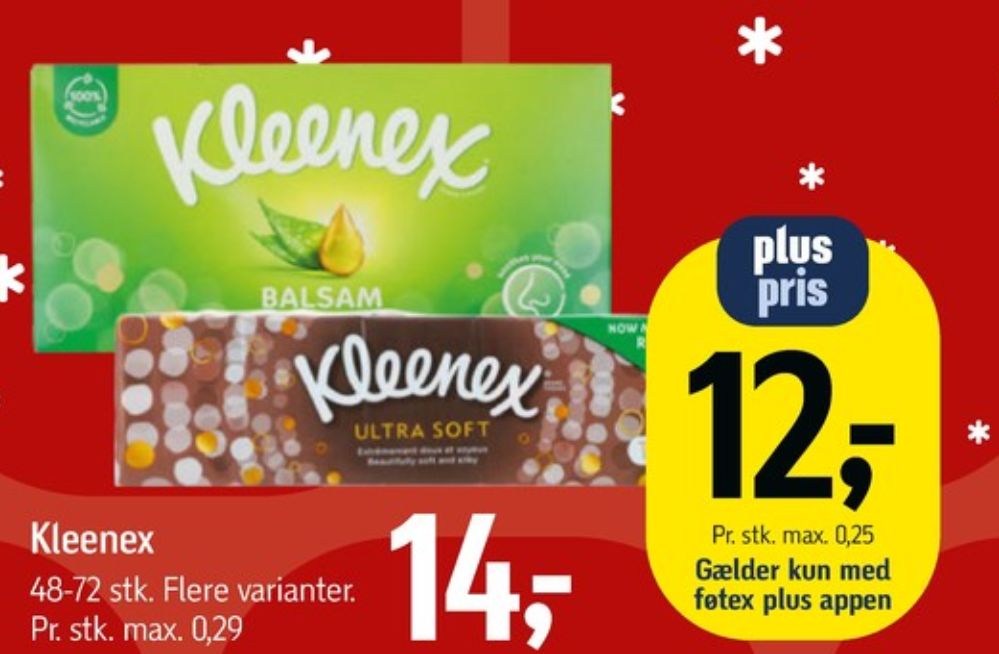 Kleenex, Lommetørklæder