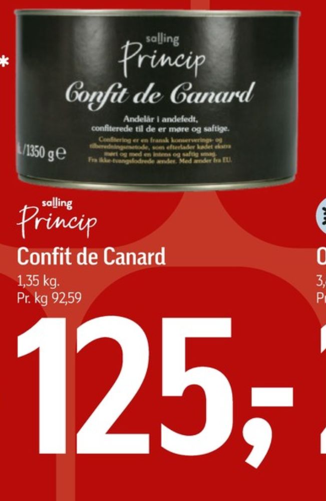 Salling Princip, Confiterede Andelår