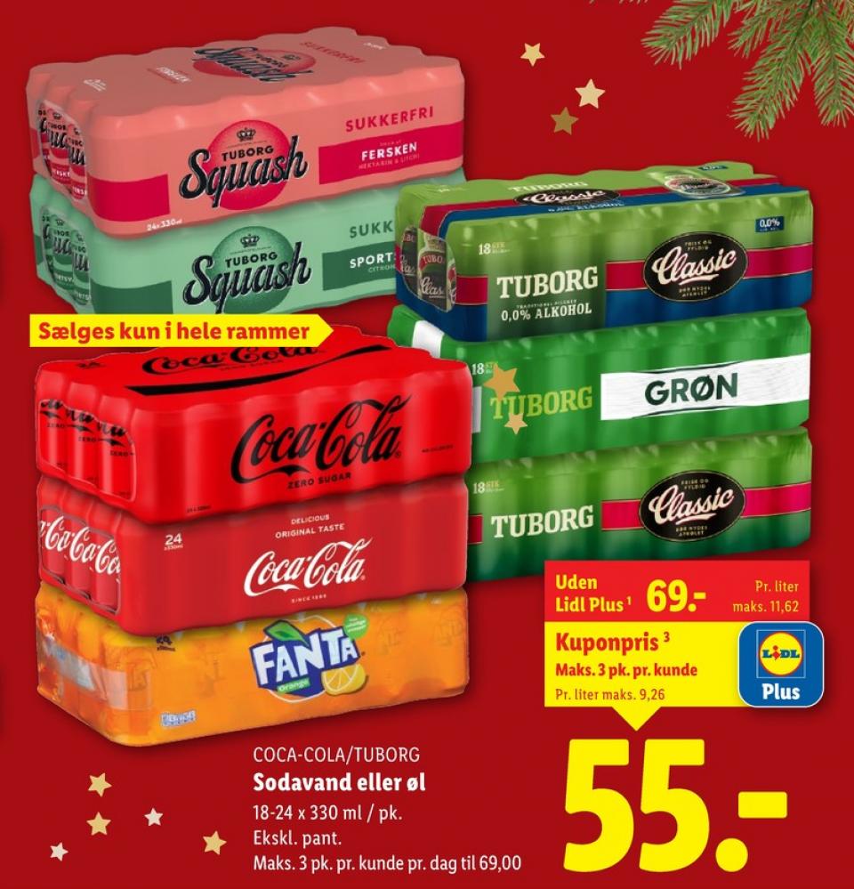 Tuborg Squash, Sportssodavand Citron Lime Sukkerfri 24 pk.