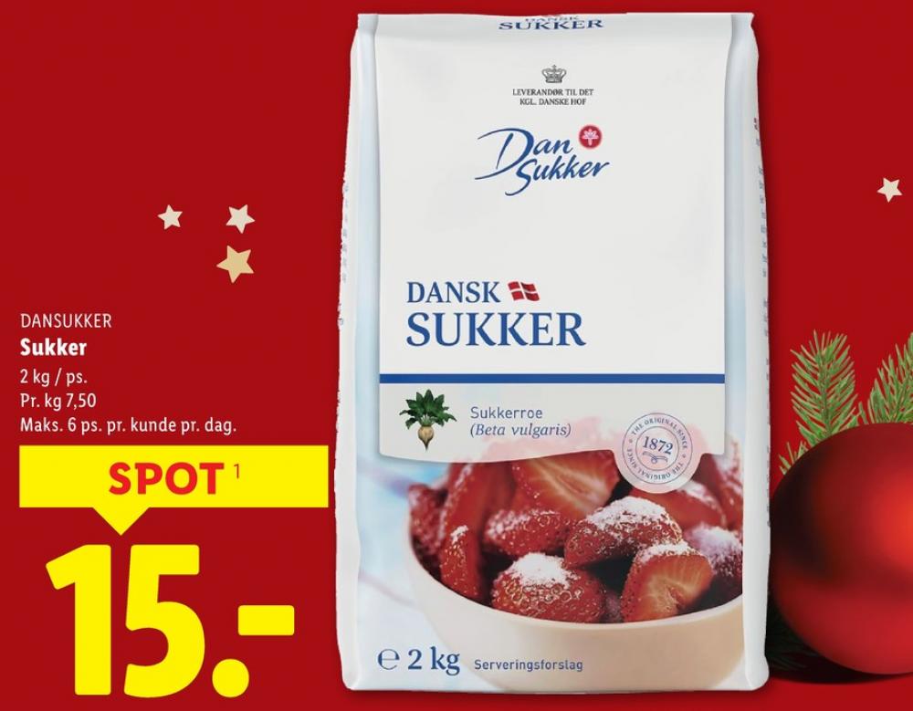 Dansukker, Sukker