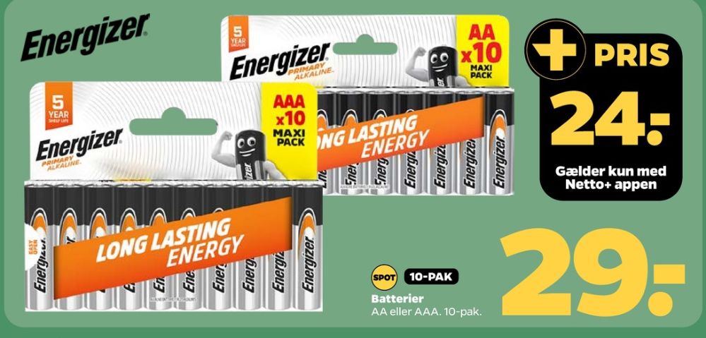Energizer, Batterier