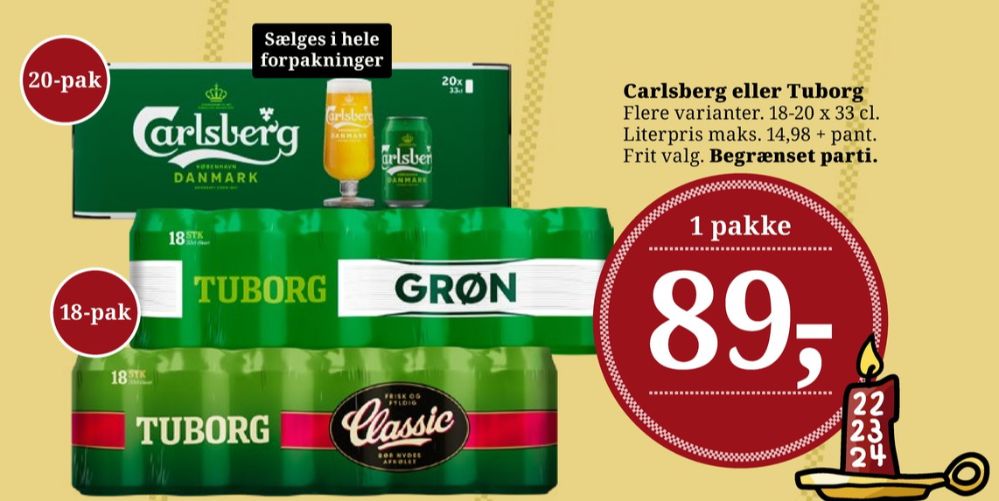 Carlsberg Pilsner, Øl 20 pk.