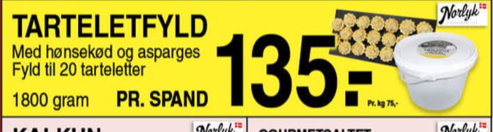 Norlyk Slagter, Tarteletfyld Høns i Asparges