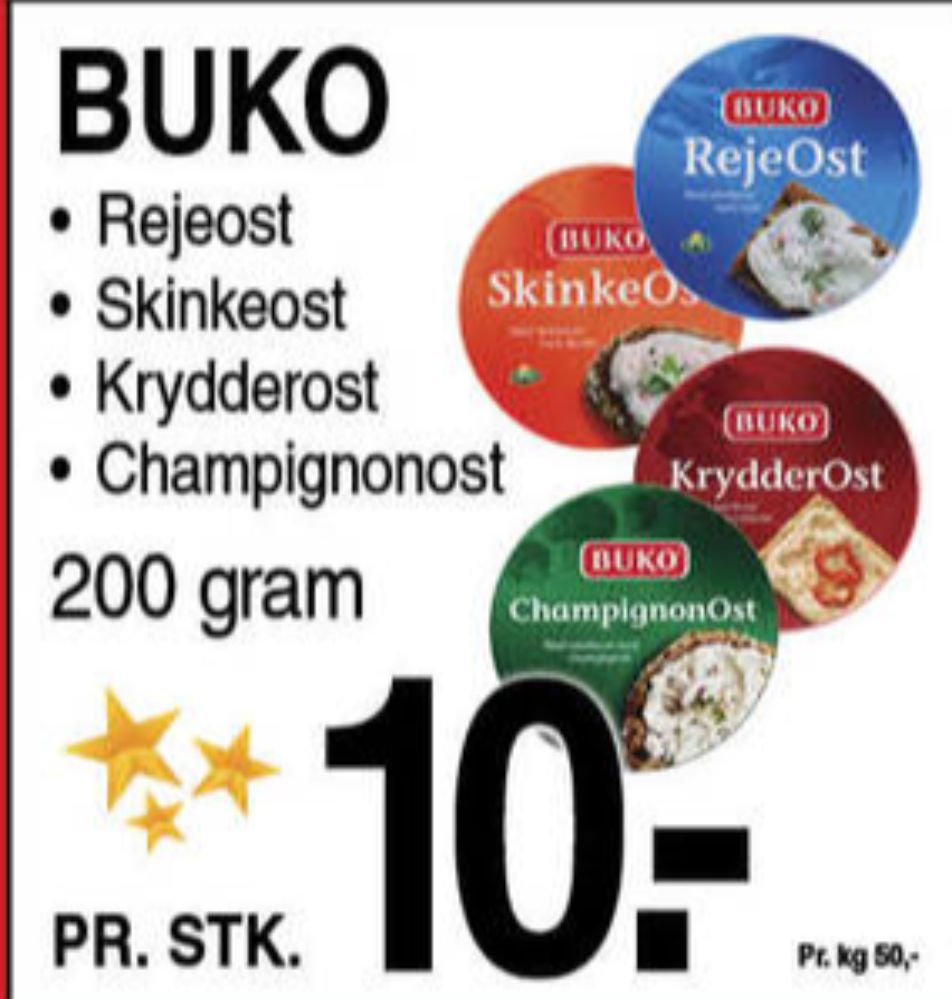 Buko Smelte, Smøreost Champignonost