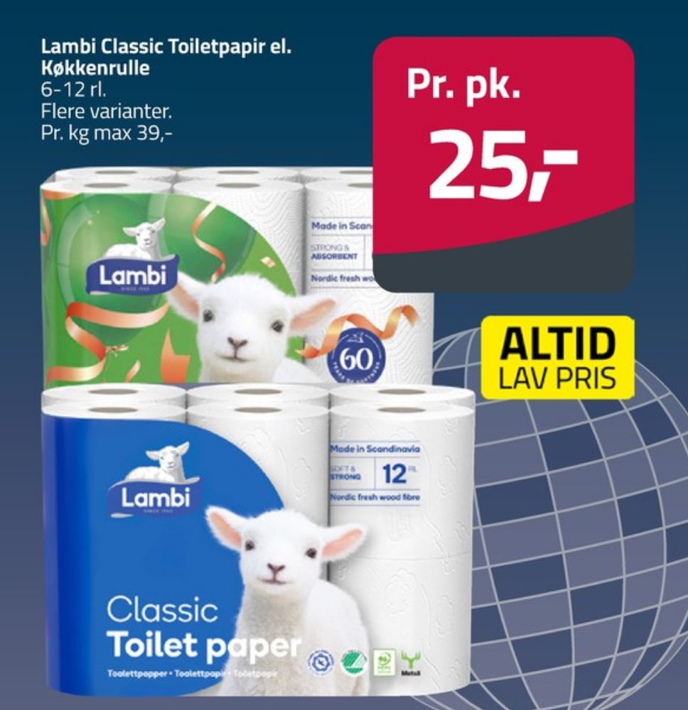 Lambi Classic, Toiletpapir