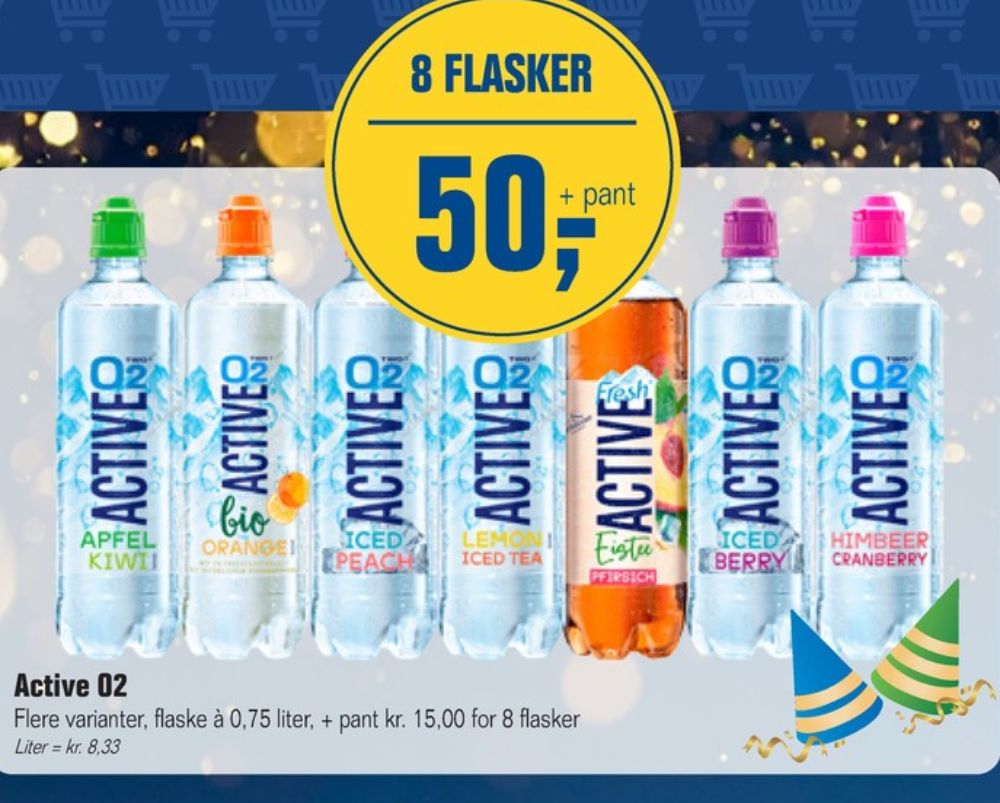 Active O2, Mineralvand Lemon Iced Tea