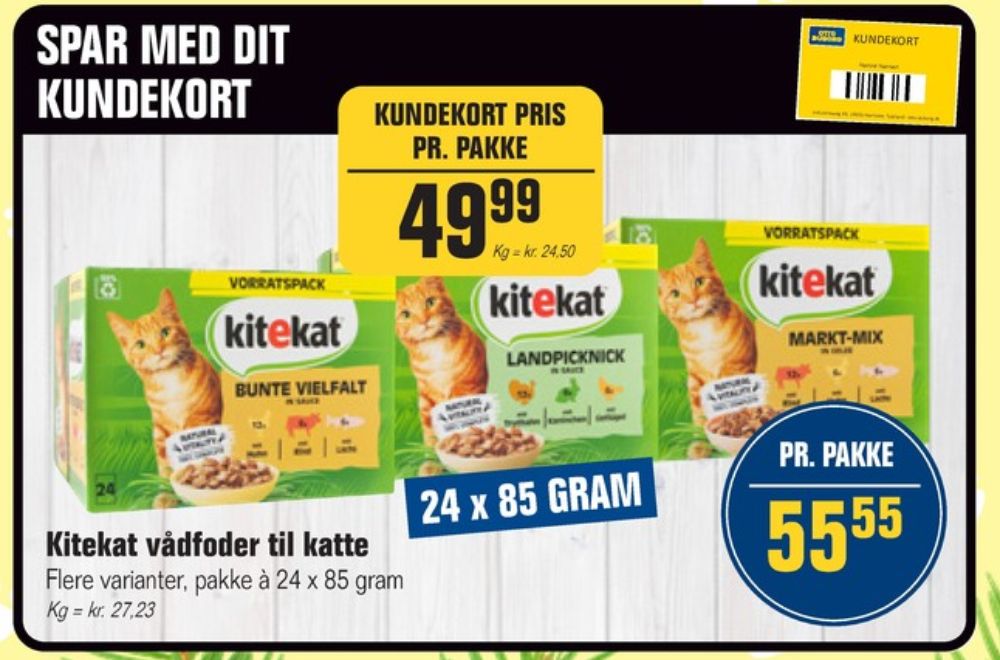 Kitekat, Kattefoder
