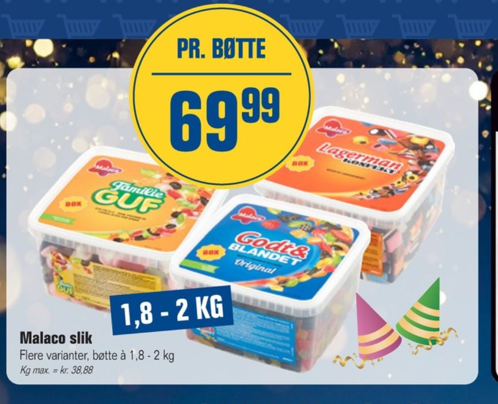 Malaco Lagerman Konfekt, Slikbøtter