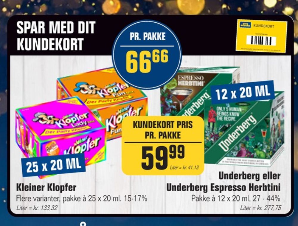 Kleiner Klopfer Lady Mix, Shots