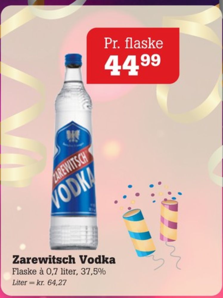 Zarewitsch, Vodka
