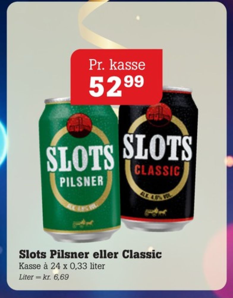 Slots Classic, Øl 24 pk.