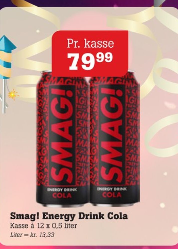 Smag! Cola, Energidrik 12 pk.