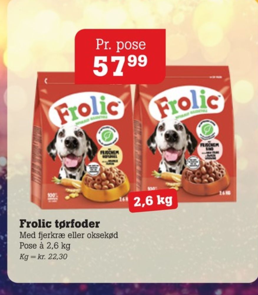 Frolic, Hundefoder