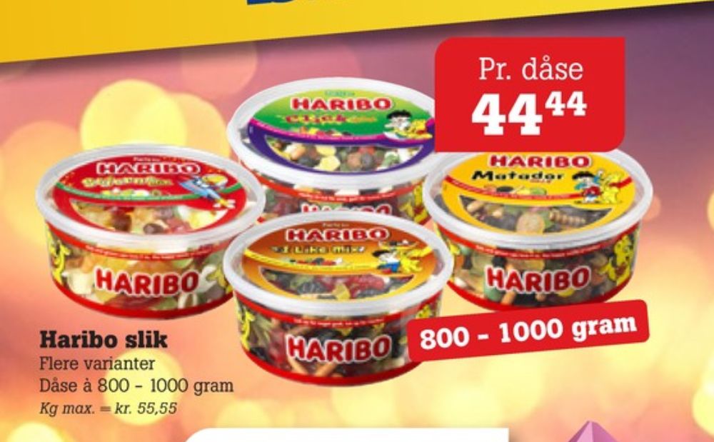 Haribo Matador Mix, Slikbøtter