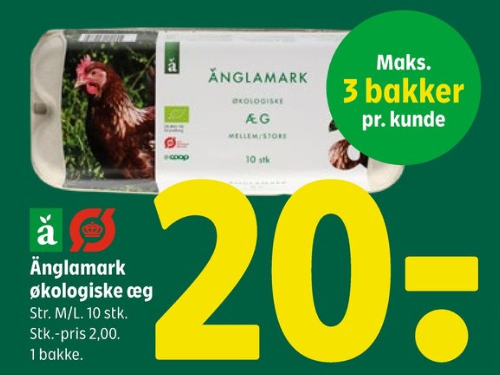 Änglamark, Økologiske æg M/L