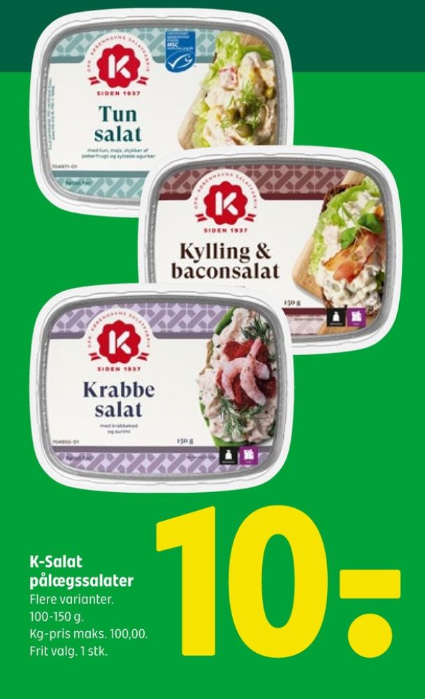 K-salat, Kylling & Baconsalat