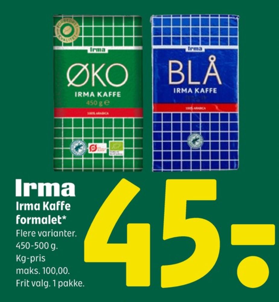 Irmas Blå, Kaffe Formalet