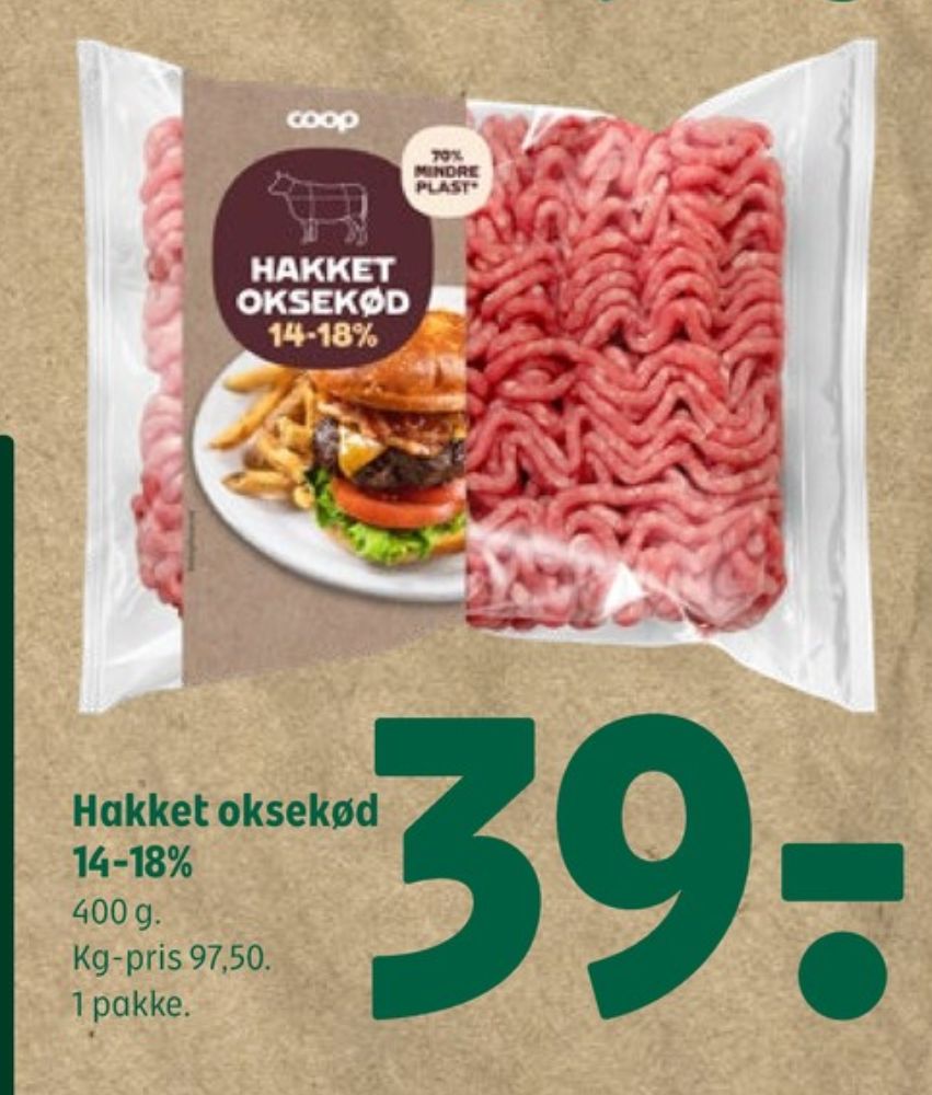 Coop, Hakket oksekød 14-18%