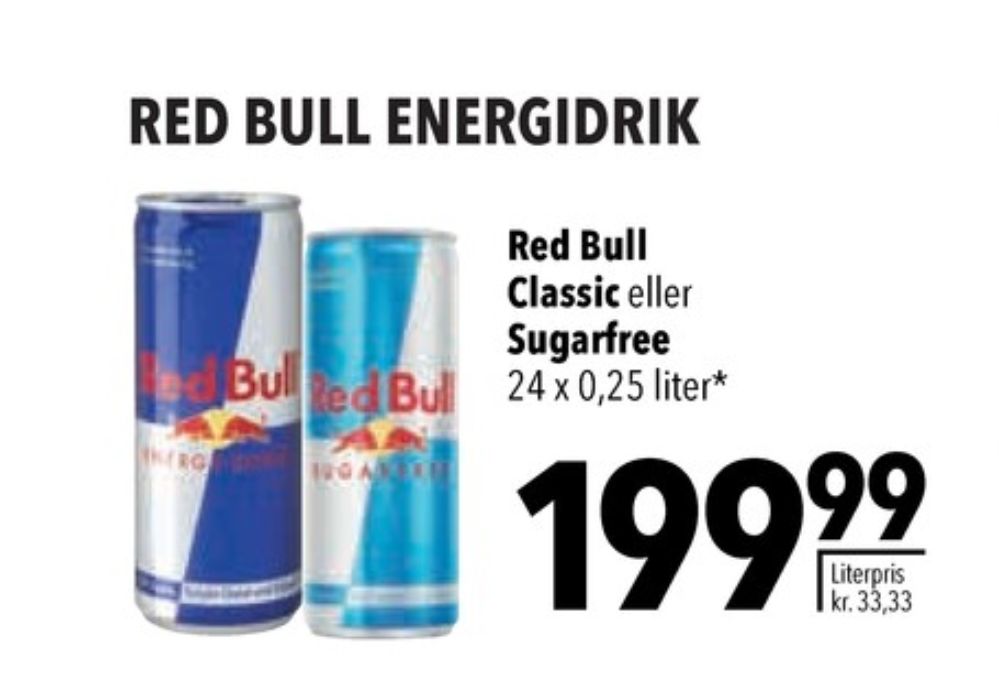 Red Bull Sugarfree, Energidrik 24 pk.