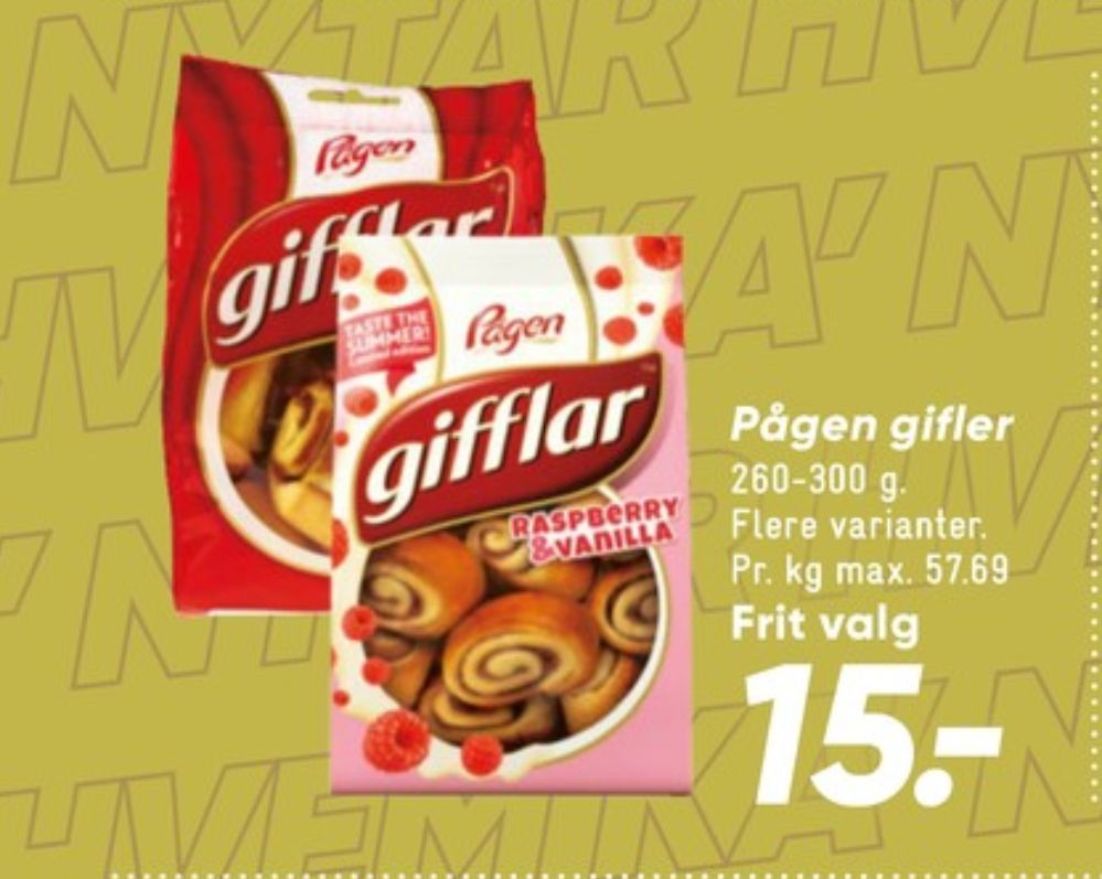 Pågen, Gifflar Raspberry Vanilla