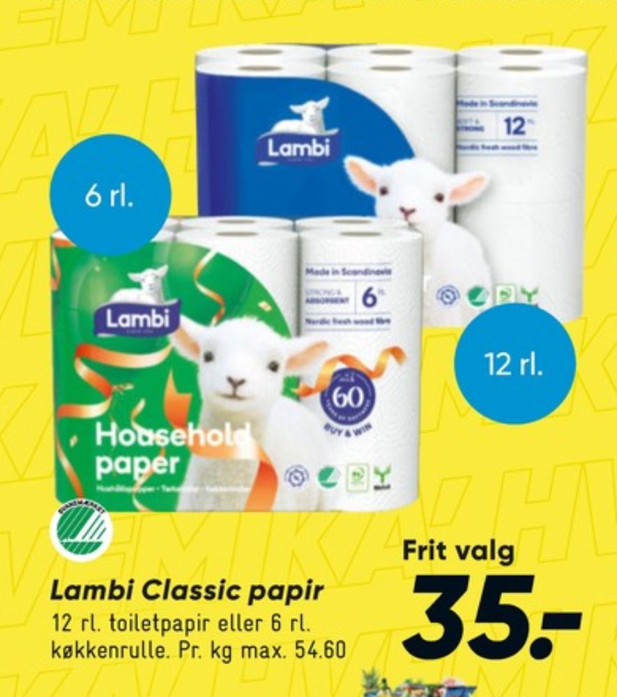 Lambi Classic, Toiletpapir