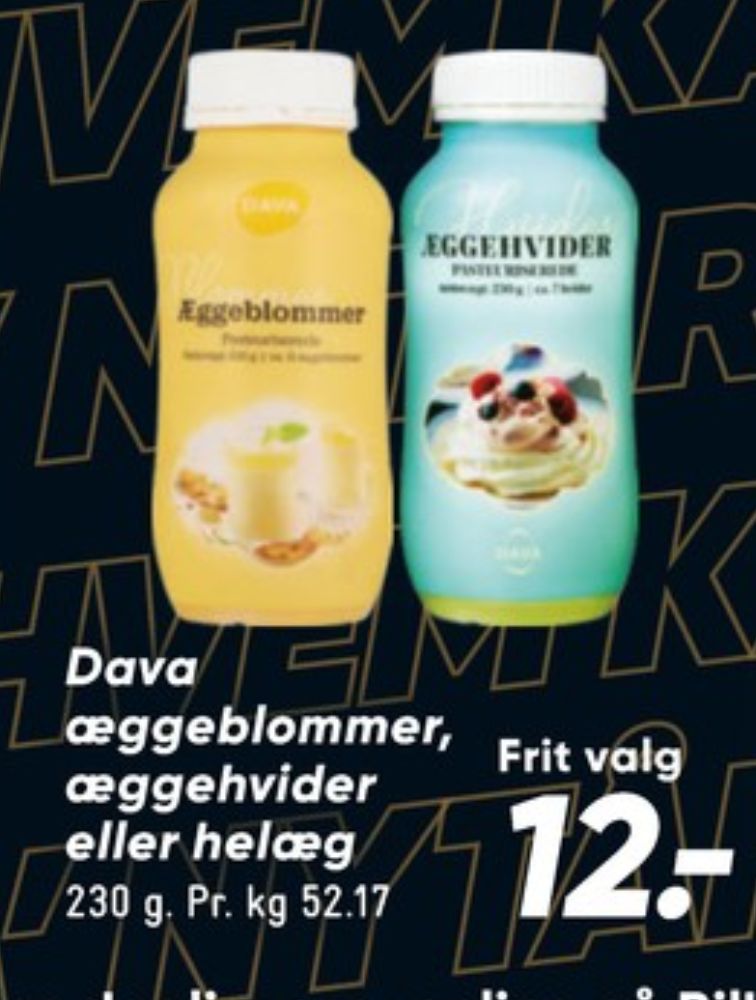 DAVA Foods, Pasteuriserede æggehvider