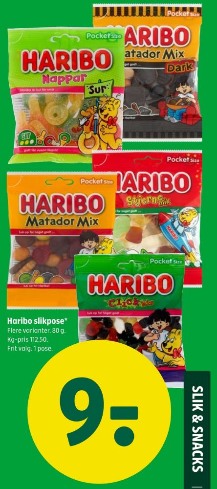 Haribo Matador Mix, Slikpose Dark