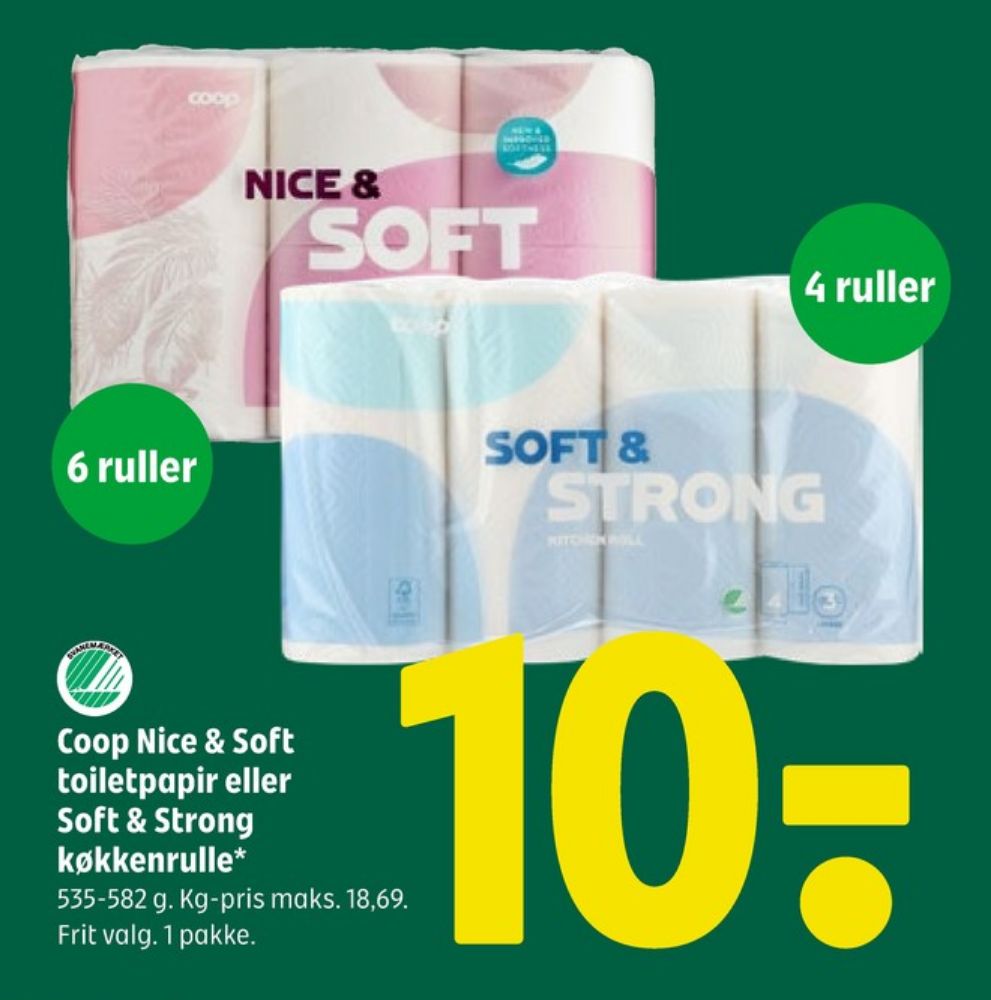 Coop Nice & Soft, Toiletpapir