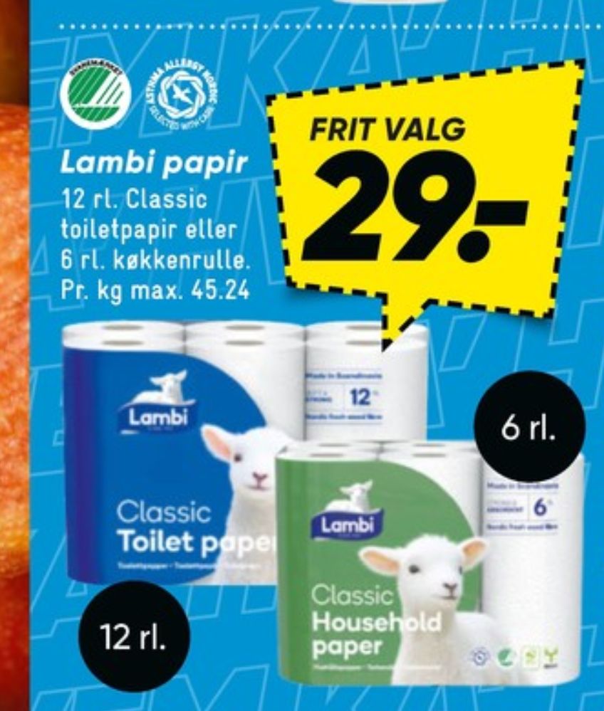 Lambi Classic, Toiletpapir